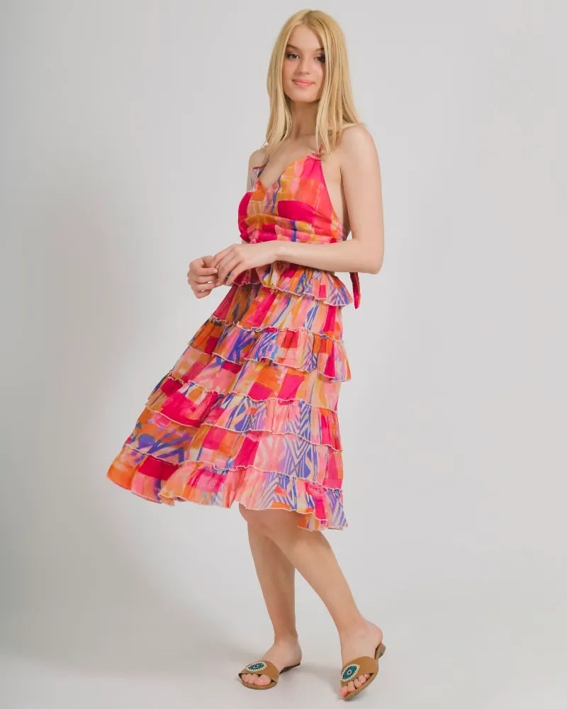 ΦΟΡΕΜΑ AMANIKO ΠΟΛΥΧΡΩΜΟ ONE SIZE (100%COTTON)