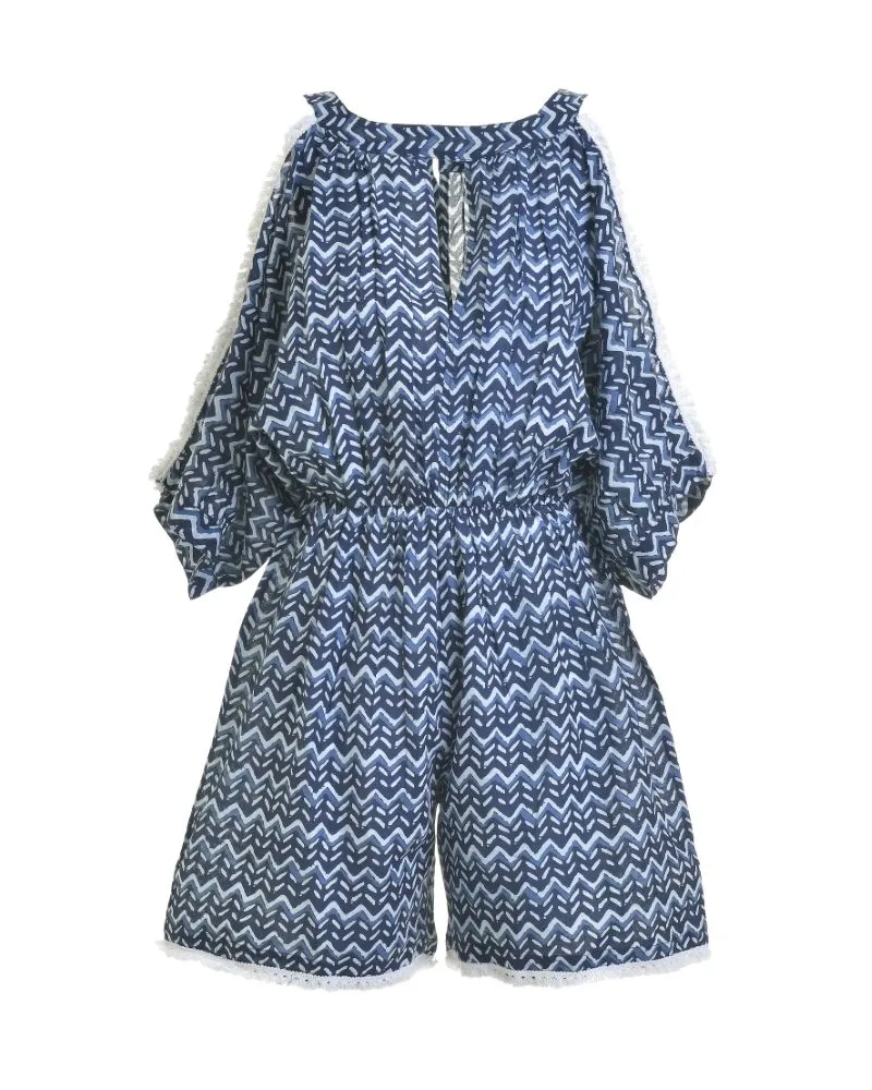 ΟΛΟΣΩΜΗ ΦΟΡΜΑ ΚΟΝΤΗ ΑΣΠΡΟ/ΜΠΛΕ ONE SIZE (100% COTTON)