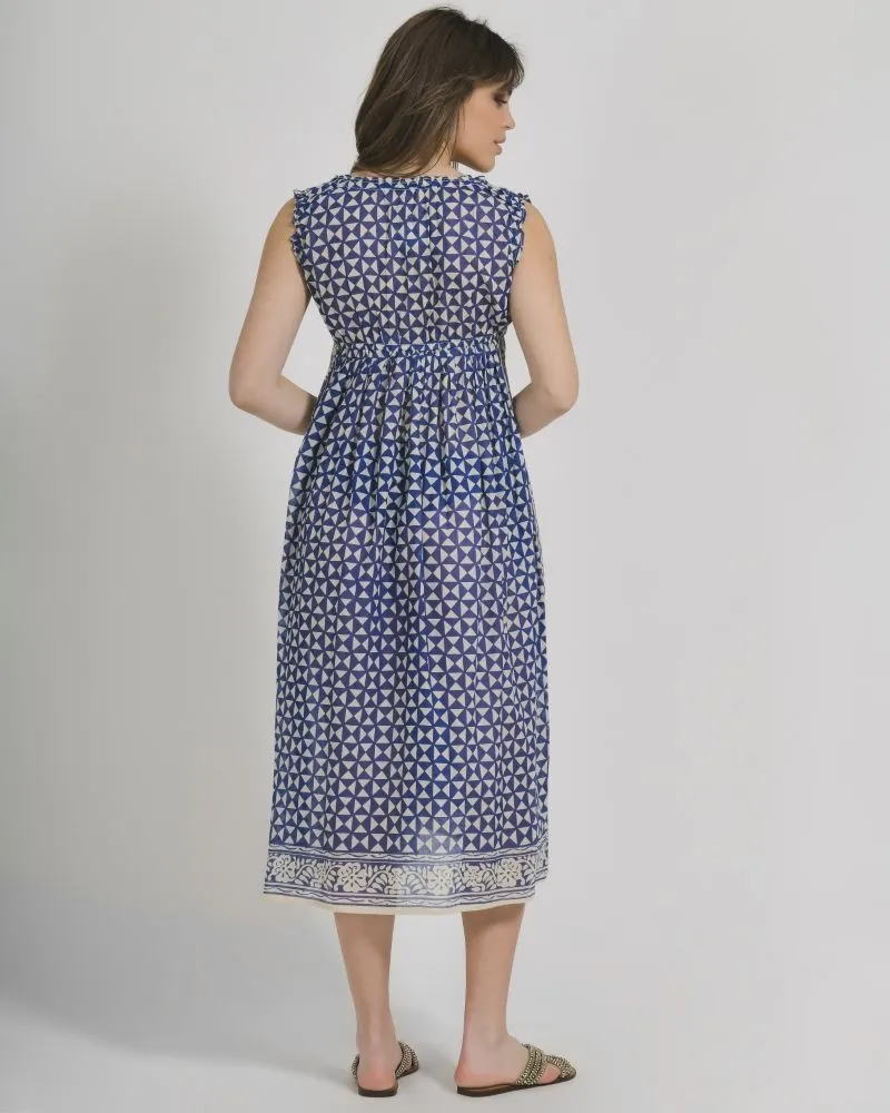 ΦΟΡΕΜΑ ΜΑΚΡΥ ΑΜΑΝΙΚΟ ΑΣΠΡΟ/ΜΠΛΕ ONE SIZE (100% COTTON).