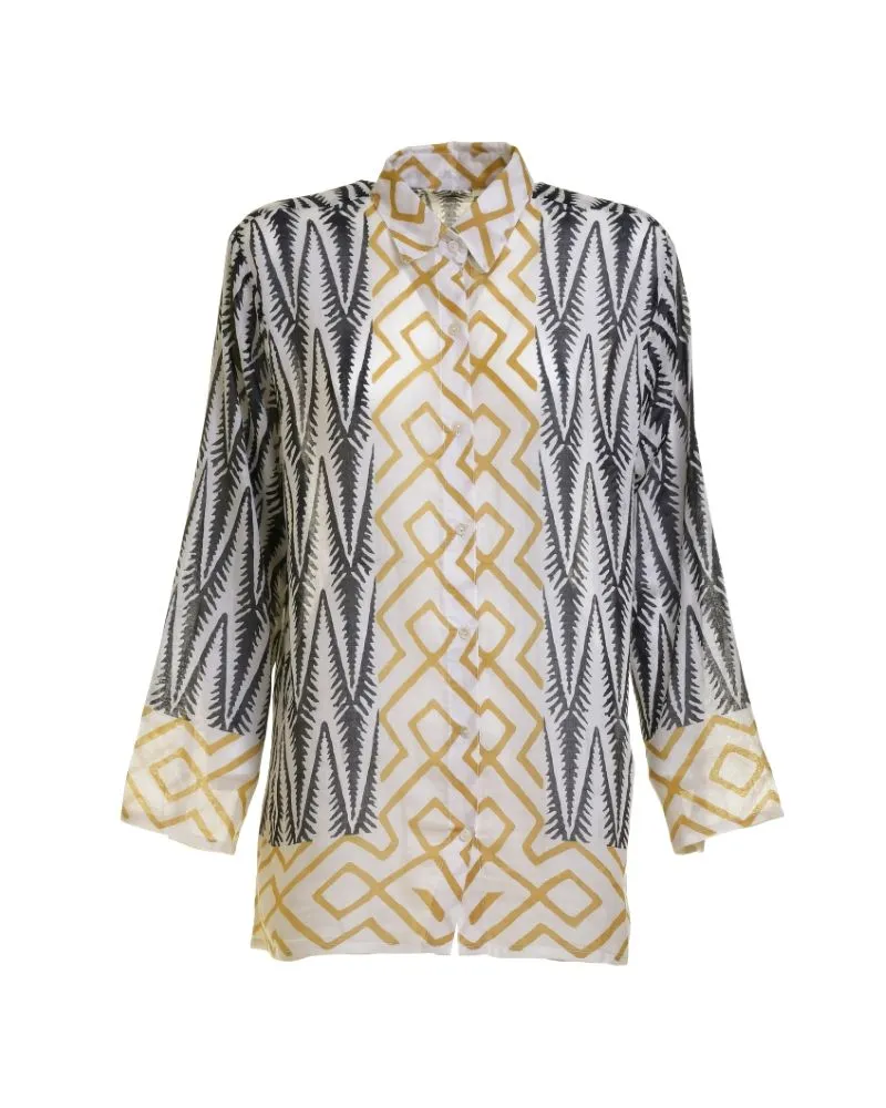 ΠΟΥΚΑΜΙΣΟ ΜΑΥΡΟ/ΛΕΥΚΟ ΜΕ ΜΟΥΣΤΑΡΔΙ ΛΕΠΤΟΜΕΡΕΙΕΣ ΠΛΙΣΕ ONE SIZE (100% COTTON)