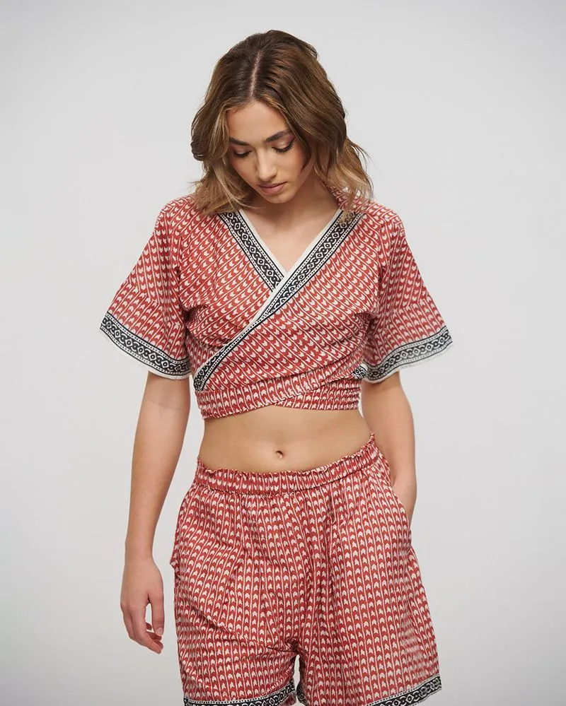 ΤΟΠ ΚΟΝΤΟ ΔΕΤΟ ΚΟΚΚΙΝΟ/ΛΕΥΚΟ/ΜΑΥΡΟ ONE SIZE (100% COTTON)