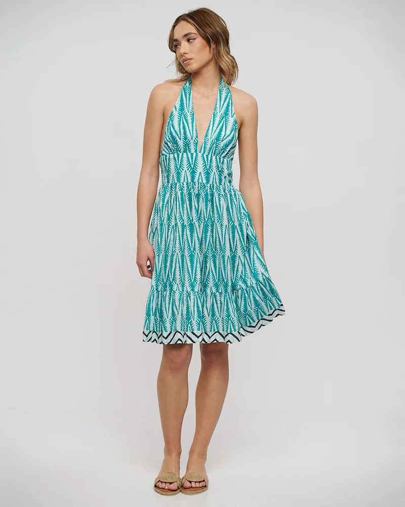 ΦΟΡΕΜΑ ΚΟΝΤΟ ΕΞΩΠΛΑΤΟ ΠΡΑΣΙΝΟ/ΛΕΥΚΟ/ΜΑΥΡΟ ONE SIZE (100% COTTON)