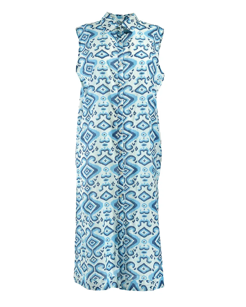 ΠΟΥΚΑΜΙΣΑ ΜΑΚΡΙΑ ΑΜΑΝΙΚΗ ΣΕ ΜΠΛΕ/ΓΑΛΑΖΙΟ/ΛΕΥΚΟ ΧΡΩΜΑ ONE SIZE (100% COTTON)