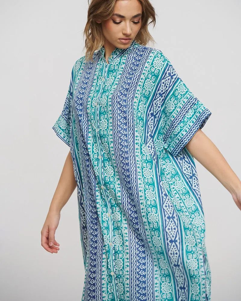 ΠΟΥΚΑΜΙΣΑ ΜΑΚΡΙΑ ΜΕ ΚΟΝΤΟ ΜΑΝΙΚΙ ΜΠΛΕ/ΠΡΑΣΙΝΟ ONE SIZE (100% COTTON) ΠΟΥΚΑΜΙΣΑ ΜΑΚΡΙΑ ΜΕ ΚΟΝΤΟ ΜΑΝΙΚΙ ΜΠΛΕ/ΠΡΑΣΙΝΟ ONE SIZE (100% COTTON)