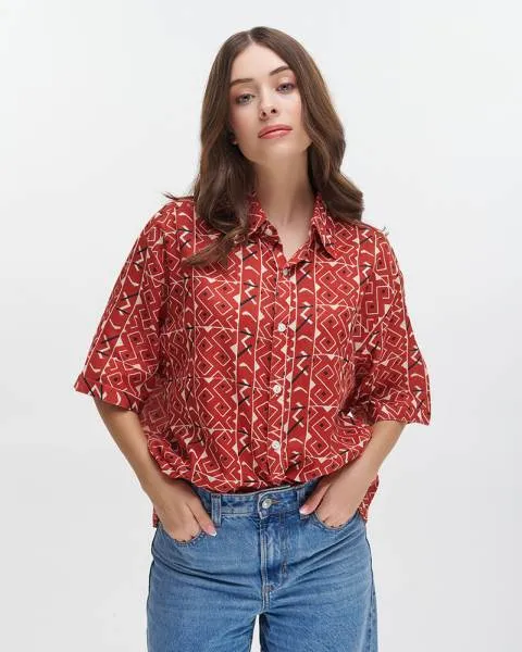 ΠΟΥΚΑΜΙΣΟ ΚΟΝΤΟΜΑΝΙΚΟ ΚΟΚΚΙΝΟ M/L (100% COTTON)