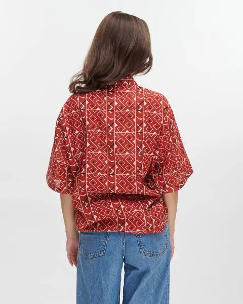 ΠΟΥΚΑΜΙΣΟ ΚΟΝΤΟΜΑΝΙΚΟ ΚΟΚΚΙΝΟ M/L (100% COTTON)