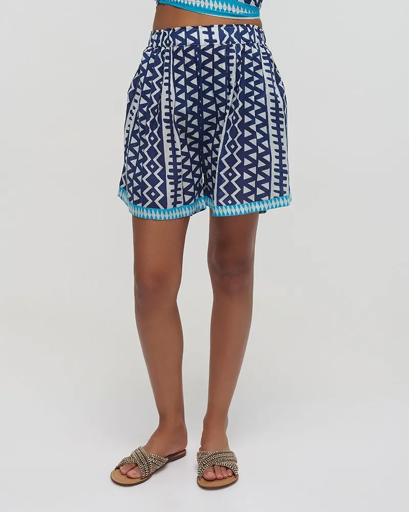 ΣΟΡΤΣΑΚΙ ΜΠΛΕ/ΛΕΥΚΟ/ΤΥΡΚΟΥΑΖ ΜΕ ΣΧΕΔΙΑ ONE SIZE (100% COTTON)