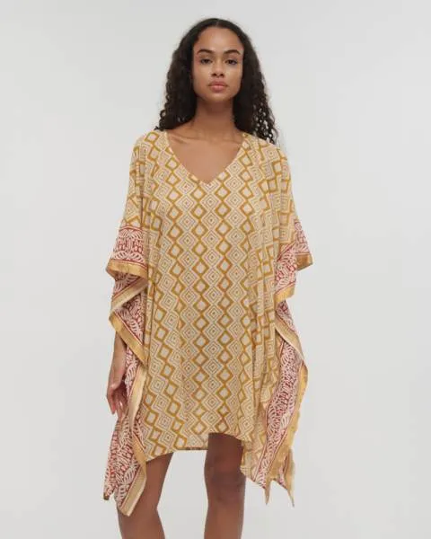 ΚΑΦΤΑΝΙ ΕΚΡΟY/ΜΟΥΣΤΑΡΔΙ/ΚΟΚΚΙΝΟ ΜΕ ΣΧΕΔΙΑ ONE SIZE (100% COTTON)