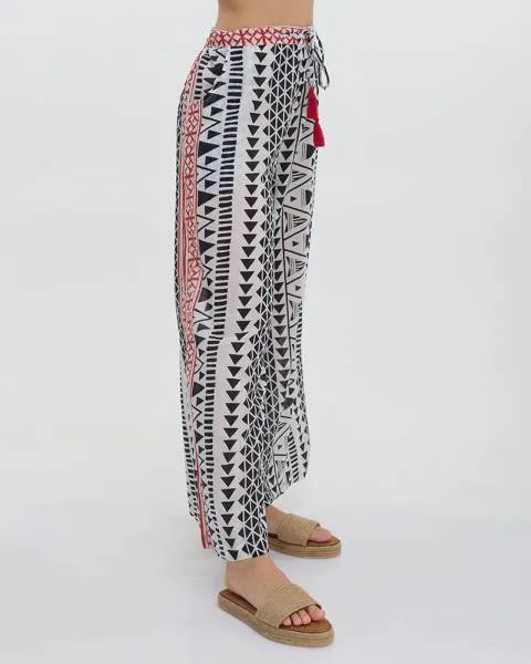 ΠΑΝΤΕΛΟΝΑ ΑΣΠΡΟΜΑΥΡΗ ΜΕ ΣΧΕΔΙΑ ONE SIZE (100% COTTON)