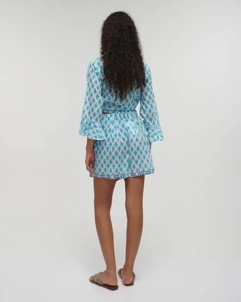 ΤΟΠ ΚΟΝΤΟ ΔΕΤΟ ΤΥΡΚΟΥΑΖ/ΕΚΡΟΥ ΜΕ ΣΧΕΔΙΑ ONE SIZE (100% COTTON)