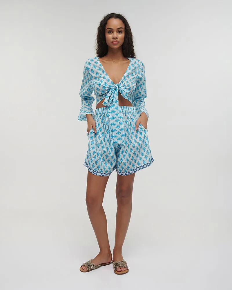 ΤΟΠ ΚΟΝΤΟ ΔΕΤΟ ΤΥΡΚΟΥΑΖ/ΕΚΡΟΥ ΜΕ ΣΧΕΔΙΑ ONE SIZE (100% COTTON)