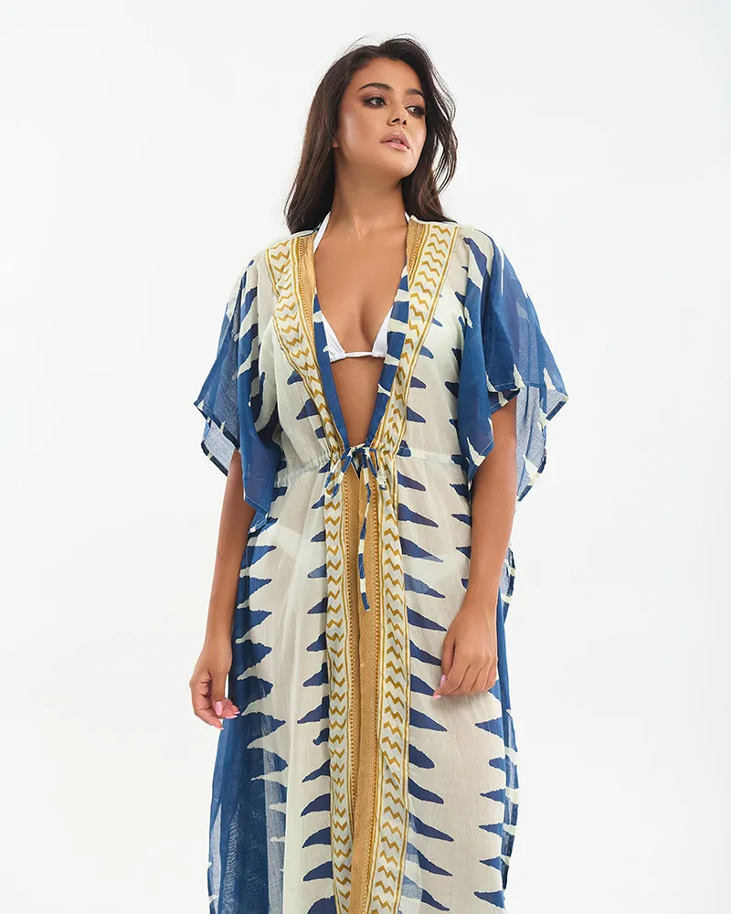 ΚΙΜΟΝΟ ΜΑΚΡΥ ΜΠΕΖ/ΜΠΛΕ ΜΕ ΧΡΥΣΕΣ ΛΕΠΤΟΜΕΡΕΙΕΣ ONE SIZE (100% COTTON) ΚΙΜΟΝΟ ΜΑΚΡΥ ΜΠΕΖ/ΜΠΛΕ ΜΕ ΧΡΥΣΕΣ ΛΕΠΤΟΜΕΡΕΙΕΣ ONE SIZE (100% COTTON)