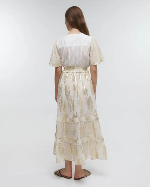 ΦΟΡΕΜΑ ΜΑΚΡΥ ΜΕ ΚΟΝΤΟ ΜΑΝΙΚΙ ΛΕΥΚΟ/ΜΠΕΖ/ΧΡΥΣΟ ONE SIZE (100%COTTON) ΦΟΡΕΜΑ ΜΑΚΡΥ ΜΕ ΚΟΝΤΟ ΜΑΝΙΚΙ ΛΕΥΚΟ/ΜΠΕΖ/ΧΡΥΣΟ ONE SIZE (100%COTTON)