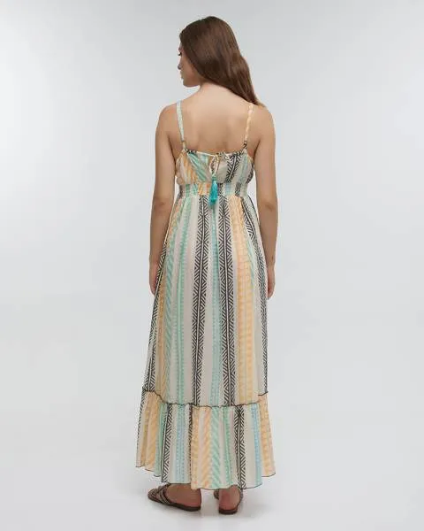 ΦΟΡΕΜΑ ΜΑΚΡΥ ΑΜΑΝΙΚΟ ΠΟΛΥΧΡΩΜΟ ONE SIZE (100%MODAL)