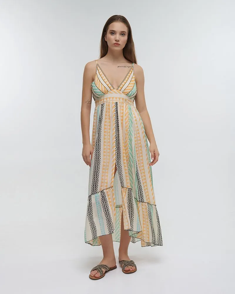 ΦΟΡΕΜΑ ΜΑΚΡΥ ΑΜΑΝΙΚΟ ΠΟΛΥΧΡΩΜΟ ONE SIZE (100%MODAL)