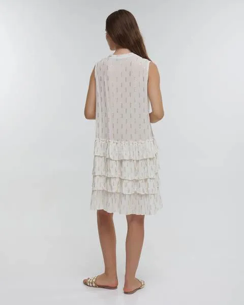 ΦΟΡΕΜΑ KONTO ΑΜΑΝΙΚΟ ΛΕΥΚΟ/ΧΡΥΣΟ ONE SIZE (100%VISCOSE)