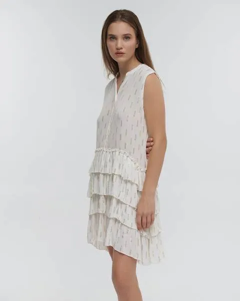 ΦΟΡΕΜΑ KONTO ΑΜΑΝΙΚΟ ΛΕΥΚΟ/ΧΡΥΣΟ ONE SIZE (100%VISCOSE)