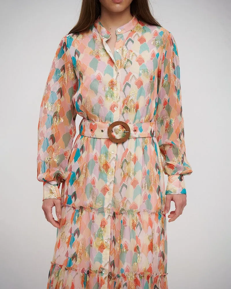 ΦΟΡΕΜΑ ΜΑΚΡΥ ΠΟΛΥΧΡΩΜΟ ΜΕ LUREX ONE SIZE (VISCOSE GEORGETTE)