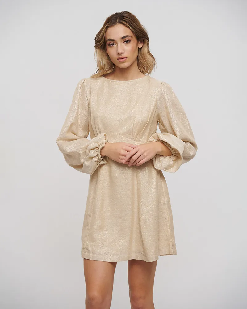 ΦΟΡΕΜΑ ΚΟΝΤΟ ΜΕ ΜΑΚΡΥ ΜΑΝΙΚΙ ΚΑΙ ΑΝΟΙΓΜΑ ΣΤΗ ΠΛΑΤΗ ΕΚΡΟΥ ONE SIZE (100% COTTON)