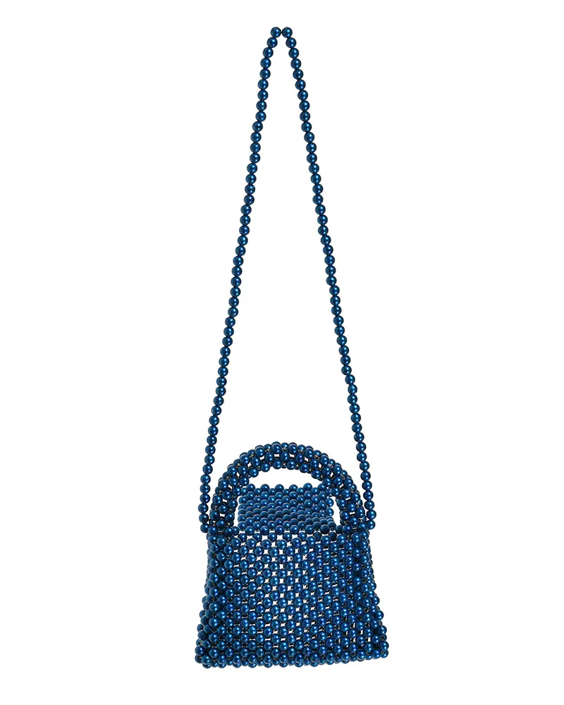 ΤΣΑΝΤΑΚΙ ΜΕ ΠΕΡΛΕΣ ΣΕ ΜΠΛΕ ΧΡΩΜΑ