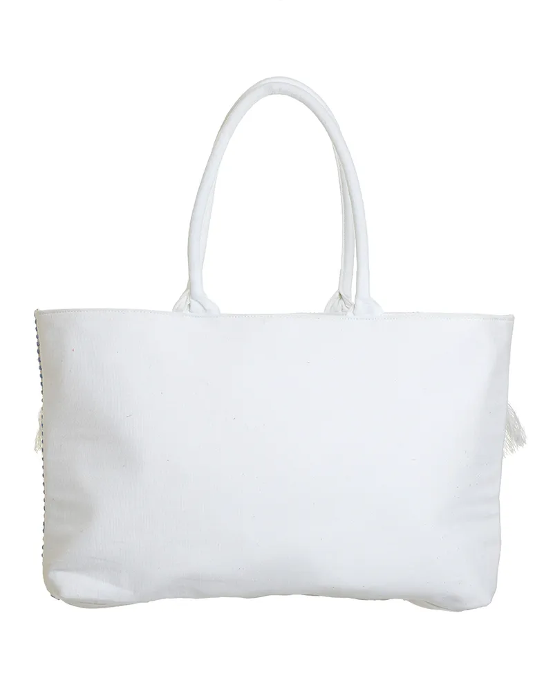 ΤΣΑΝΤΑ ΥΦΑΣΜΑΤΙΝΗ ΛΕΥΚΗ/ΜΠΛΕ 55X5X34/55 (100% COTTON) ΤΣΑΝΤΑ ΥΦΑΣΜΑΤΙΝΗ ΛΕΥΚΗ/ΜΠΛΕ 55X5X34/55 (100% COTTON)