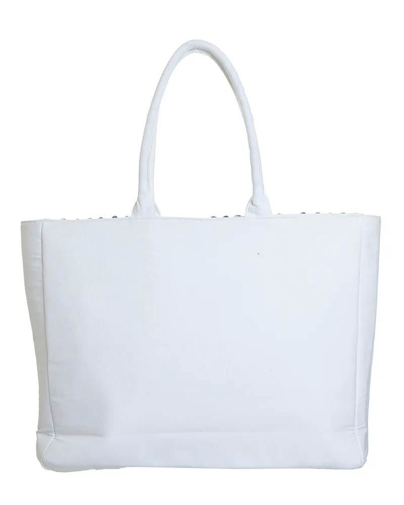 ΤΣΑΝΤΑ ΥΦΑΣΜΑΤΙΝΗ ΛΕΥΚΗ/ΜΠΛΕ 54X10X40/60 (100% COTTON) ΤΣΑΝΤΑ ΥΦΑΣΜΑΤΙΝΗ ΛΕΥΚΗ/ΜΠΛΕ 54X10X40/60 (100% COTTON)