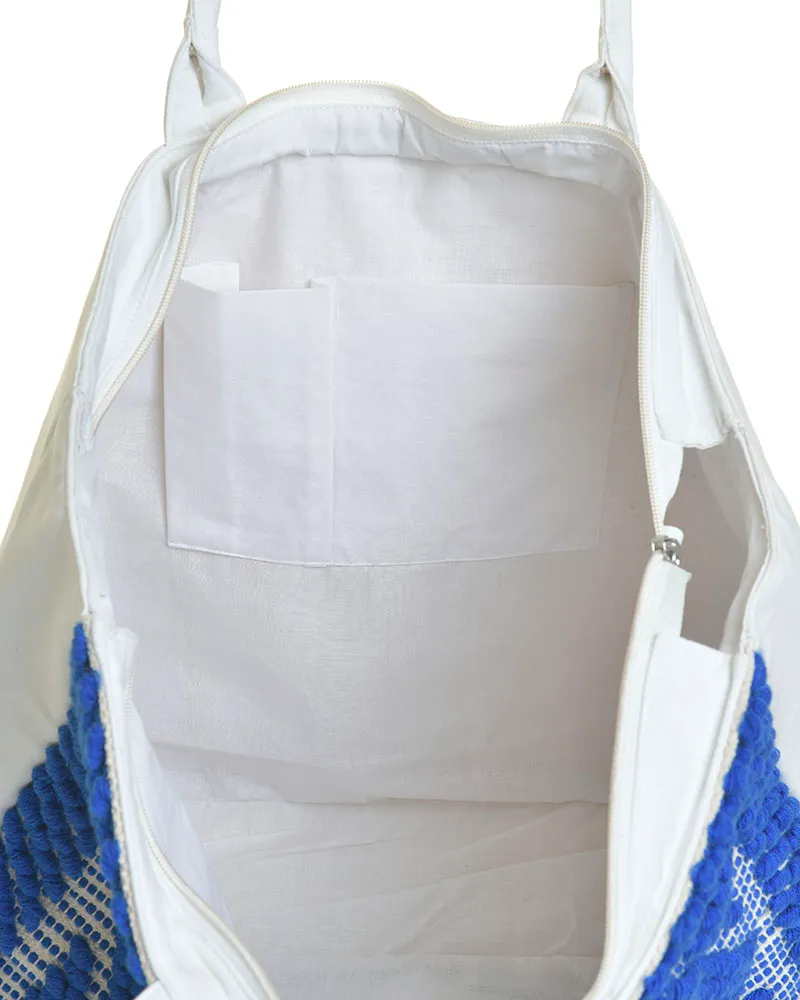 ΤΣΑΝΤΑ ΥΦΑΣΜΑΤΙΝΗ ΛΕΥΚΗ/ΜΠΛΕ 54X10X40/60 (100% COTTON) ΤΣΑΝΤΑ ΥΦΑΣΜΑΤΙΝΗ ΛΕΥΚΗ/ΜΠΛΕ 54X10X40/60 (100% COTTON)