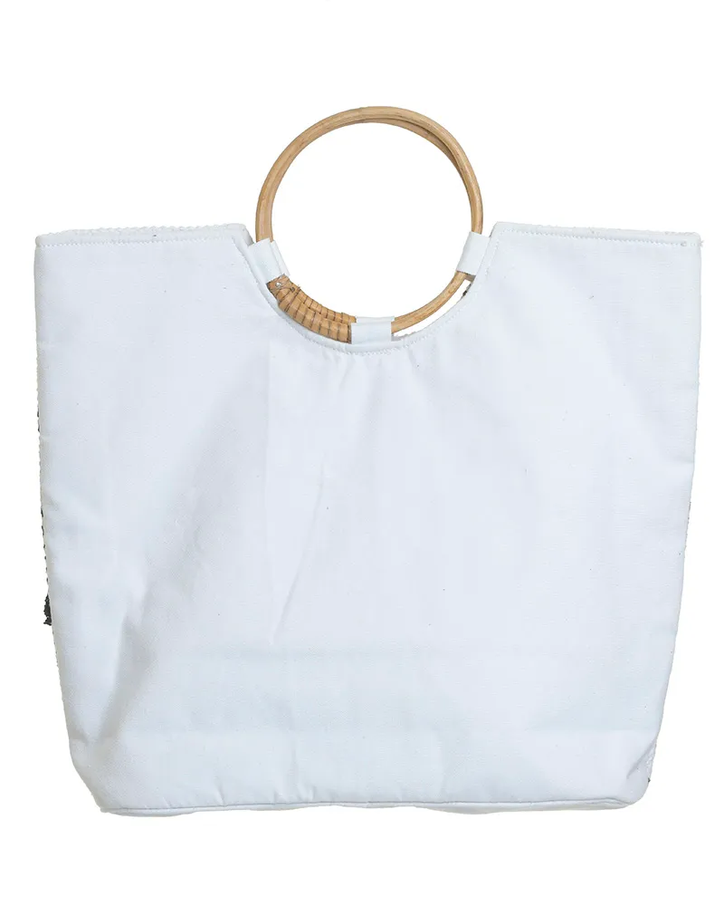 ΤΣΑΝΤΑ ΥΦΑΣΜΑΤΙΝΗ ΑΣΠΡΟΜΑΥΡΗ ΜΕ ΞΥΛΙΝΟ ΧΕΡΟΥΛΙ 40X12X40/48 (100% COTTON) ΤΣΑΝΤΑ ΥΦΑΣΜΑΤΙΝΗ ΑΣΠΡΟΜΑΥΡΗ ΜΕ ΞΥΛΙΝΟ ΧΕΡΟΥΛΙ 40X12X40/48 (100% COTTON)