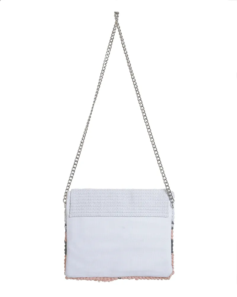 ΤΣΑΝΤΑΚΙ ΥΦΑΣΜΑΤΙΝO ΑΣΠΡΟ/ΓΚΡΙ/ΡΟΖ 31X2X27/78 (100% COTTON)