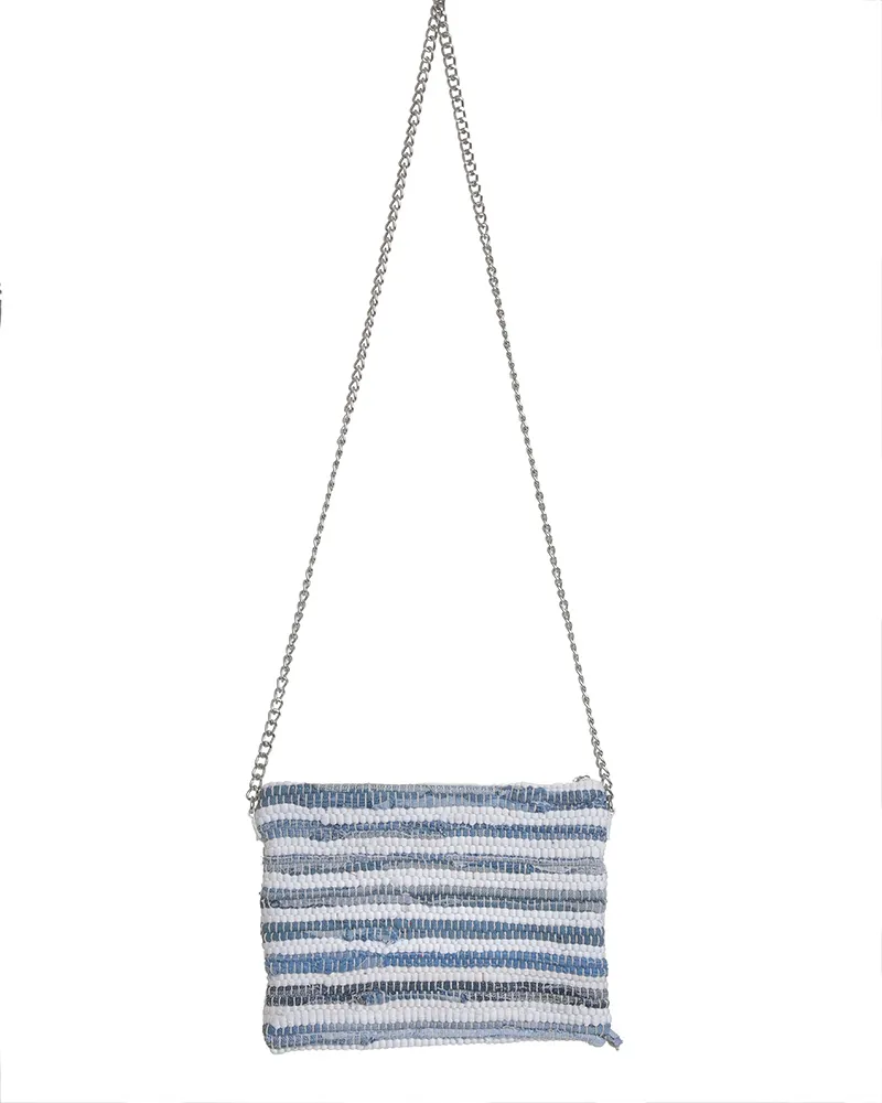 ΤΣΑΝΤΑΚΙ/ΦΑΚΕΛΟΣ ΑΣΠΡΟ/ΜΠΛΕ ΚΟΥΡΕΛΟΥ 30X3X20/85 (100% RECYCLED DENIM/COTTON)