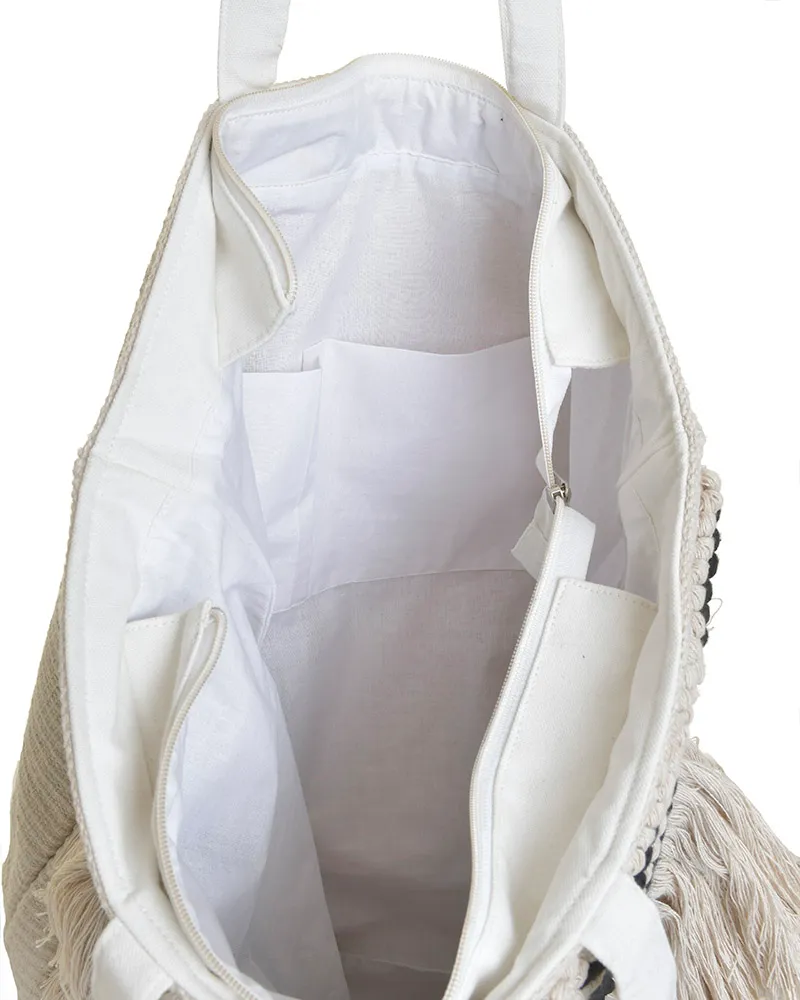 ΤΣΑΝΤΑ ΥΦΑΣΜΑΤΙΝΗ ΑΣΠΡΟΜΑΥΡΗ 51X12X49/75 (100% RECYCLED COTTON) ΤΣΑΝΤΑ ΥΦΑΣΜΑΤΙΝΗ ΑΣΠΡΟΜΑΥΡΗ 51X12X49/75 (100% RECYCLED COTTON)