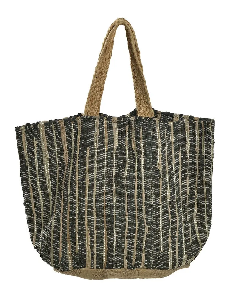 ΤΣΑΝΤΑ ΥΦΑΣΜΑΤΙΝΗ ΜΑΥΡΟ/ΧΡΥΣΟ ΜΕ ΧΕΡΟΥΛΙΑ ΑΠΟ ΓΙΟΥΤΑ 46x16x40(COTTON/JUTE) ΤΣΑΝΤΑ ΥΦΑΣΜΑΤΙΝΗ ΜΑΥΡΟ/ΧΡΥΣΟ ΜΕ ΧΕΡΟΥΛΙΑ ΑΠΟ ΓΙΟΥΤΑ 46x16x40(COTTON/JUTE)