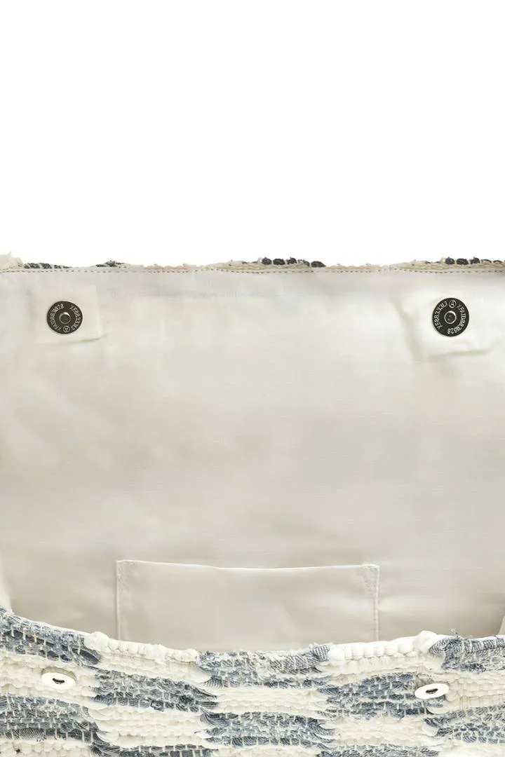 ΤΣΑΝΤΑΚΙ/ΦΑΚΕΛΟΣ ΜΠΛΕ/ΛΕΥΚΟ 30Χ20Χ6 (100% COTTON)