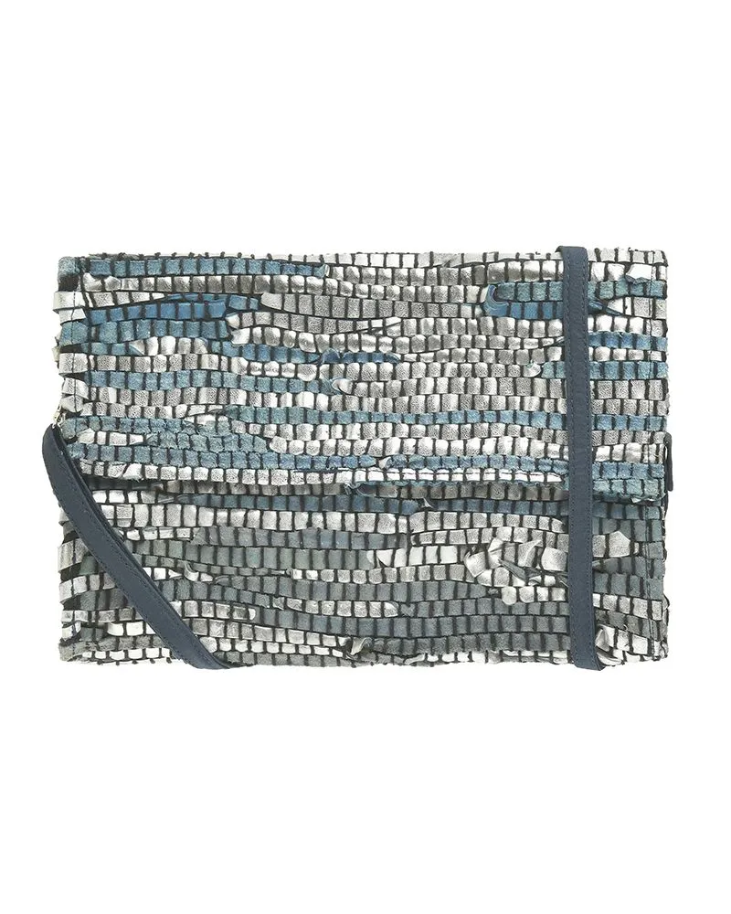 ΤΣΑΝΤΑΚΙ/ΦΑΚΕΛΟΣ ΜΠΛΕ/ΑΣΗΜΙ 30Χ20Χ6 (70%LEATHER 30% COTTON)