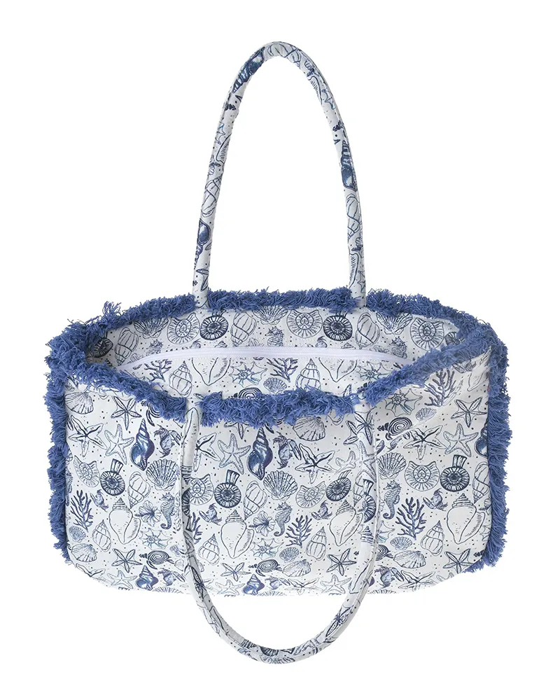 ΤΣΑΝΤΑ ΥΦΑΣΜΑΤΙΝΗ ΛΕΥΚΗ/ΜΠΛΕ ΜΕ ΚΟΧΥΛΙΑ ΚΑΙ ΙΠΠΟΚΑΜΠΟΥΣ 40X32X14 (100% COTTON CANVAS) ΤΣΑΝΤΑ ΥΦΑΣΜΑΤΙΝΗ ΛΕΥΚΗ/ΜΠΛΕ ΜΕ ΚΟΧΥΛΙΑ ΚΑΙ ΙΠΠΟΚΑΜΠΟΥΣ 40X32X14 (100% COTTON CANVAS)