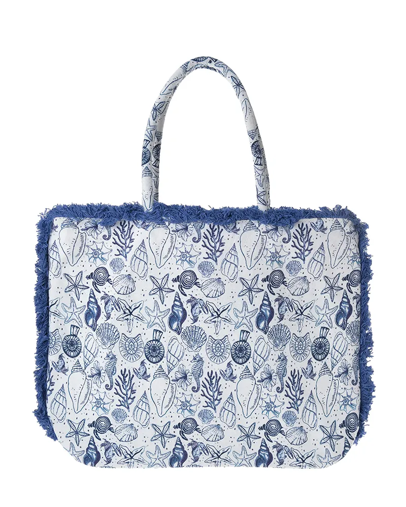 ΤΣΑΝΤΑ ΥΦΑΣΜΑΤΙΝΗ ΛΕΥΚΗ/ΜΠΛΕ ΜΕ ΚΟΧΥΛΙΑ ΚΑΙ ΙΠΠΟΚΑΜΠΟΥΣ 40X32X14 (100% COTTON CANVAS) ΤΣΑΝΤΑ ΥΦΑΣΜΑΤΙΝΗ ΛΕΥΚΗ/ΜΠΛΕ ΜΕ ΚΟΧΥΛΙΑ ΚΑΙ ΙΠΠΟΚΑΜΠΟΥΣ 40X32X14 (100% COTTON CANVAS)