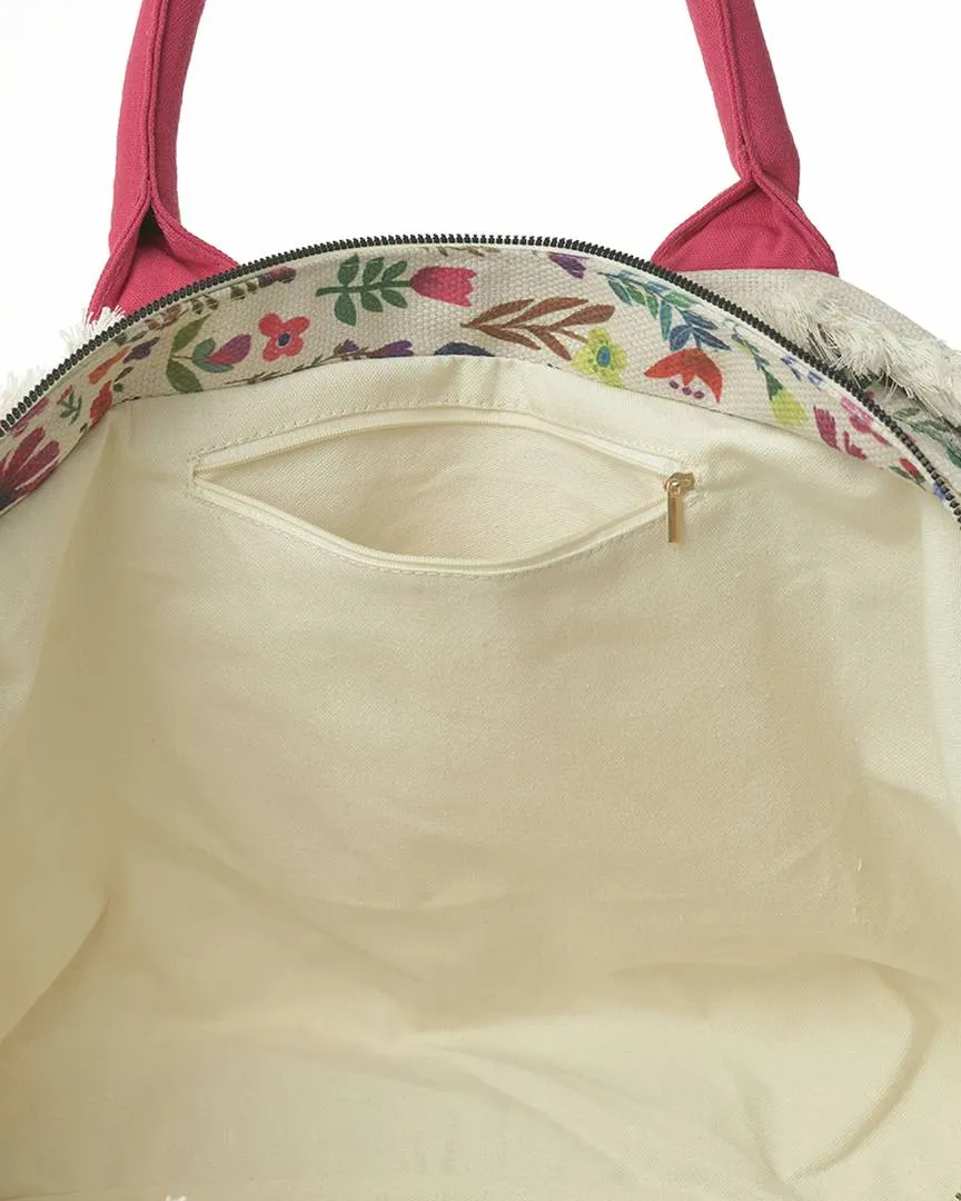 ΤΣΑΝΤΑ ΘΑΛΑΣΣΗΣ ΥΦΑΣΜΑΤΙΝΗ ΜΕ ΠΟΛΥΧΡΩΜΑ ΣΧΕΔΙΑ 59X29X14