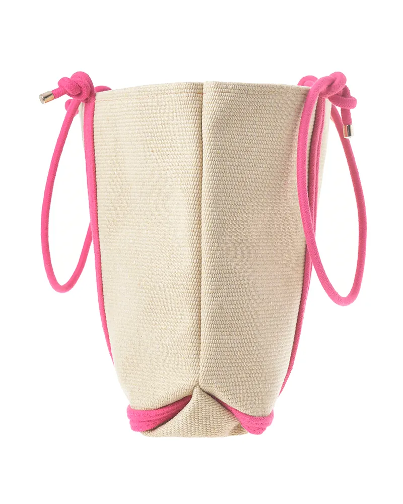 ΤΣΑΝΤΑ ΥΦΑΣΜΑΤΙΝΗ ΣΕ ΜΠΕΖ ΧΡΩΜΑ ΜΕ ΜΩΒ ΛΕΠΤΟΜΕΡΕΙΕΣ 50X33X10 (20% COTTON & 80% POLYESTER)