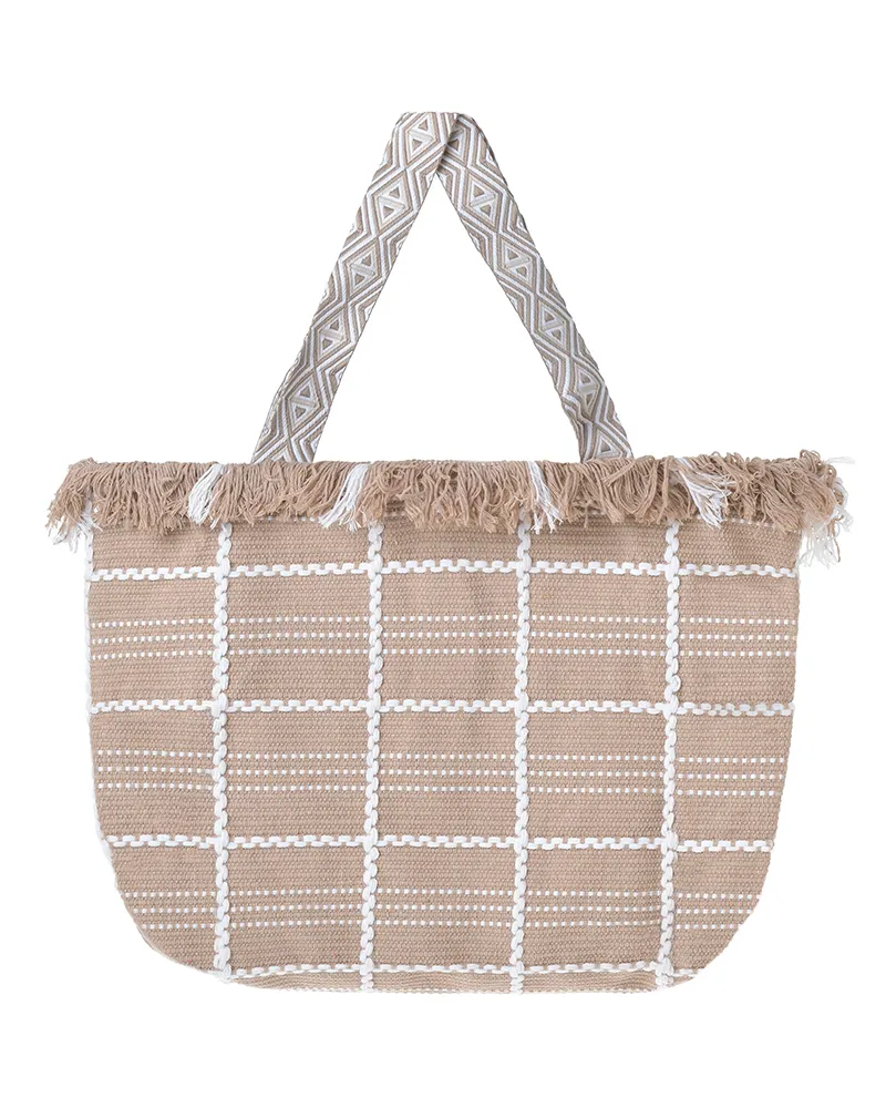 ΤΣΑΝΤΑ ΥΦΑΣΜΑΤΙΝΗ ΣΕ ΜΠΕΖ/ΛΕΥΚΟ ΧΡΩΜΑ 47X32X10 (35% COTTON & 65% POLYESTER) ΤΣΑΝΤΑ ΥΦΑΣΜΑΤΙΝΗ ΣΕ ΜΠΕΖ/ΛΕΥΚΟ ΧΡΩΜΑ 47X32X10 (35% COTTON & 65% POLYESTER)