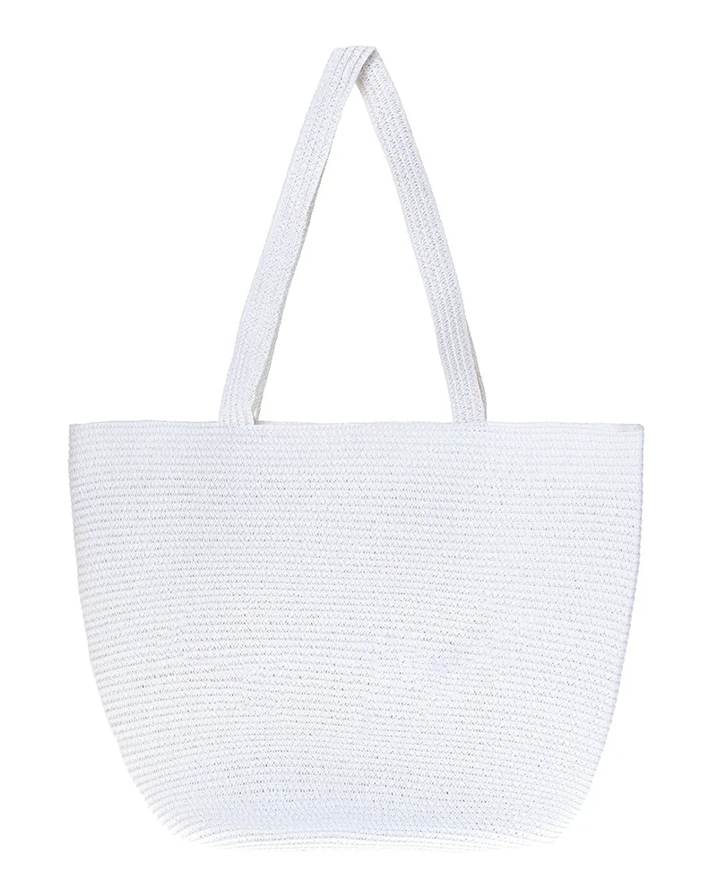 ΤΣΑΝΤΑ ΘΑΛΑΣΣΗΣ ΥΦΑΣΜΑΤΙΝΗ ΣΕ ΛΕΥΚΟ/ΓΑΛΑΖΙΟ ΧΡΩΜΑ “BEACH PLEASE” 52Χ30 (100% PAPER)