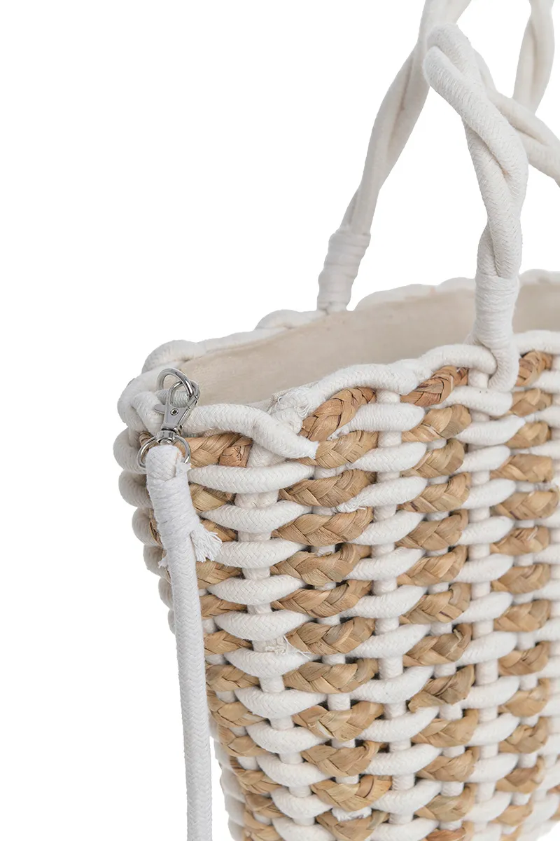 ΤΣΑΝΤΑ ΨΑΘΙΝΗ ΜΠΕΖ/ΕΚΡΟΥ 25,5Χ13Χ5Χ25,5