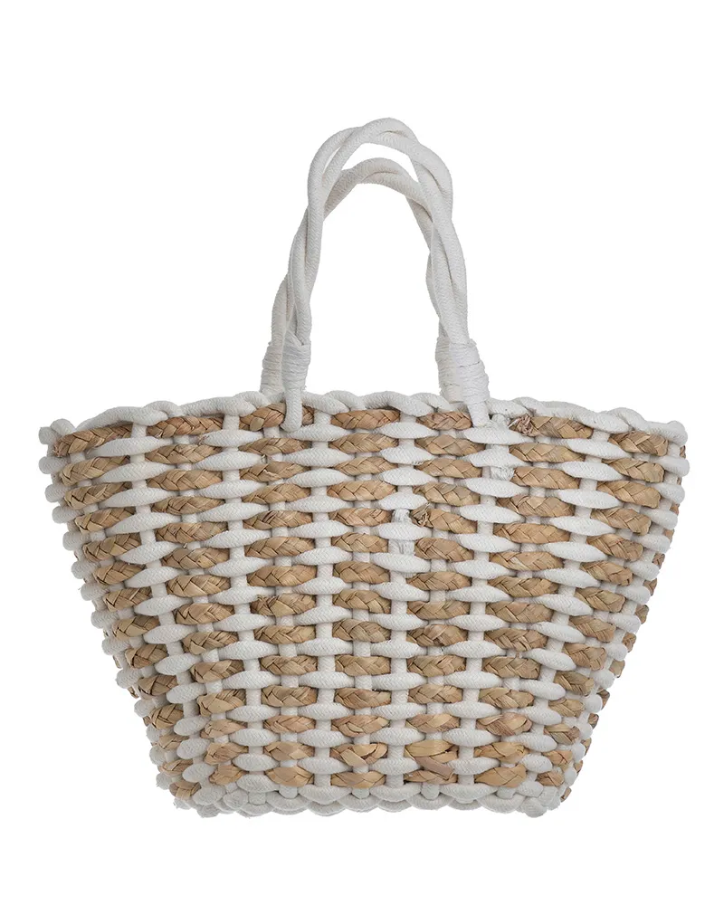 ΤΣΑΝΤΑ ΨΑΘΙΝΗ ΜΠΕΖ/ΕΚΡΟΥ 25,5Χ13Χ5Χ25,5