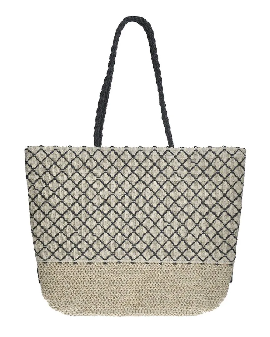 ΤΣΑΝΤΑ ΨΑΘΙΝΗ ΣΕ ΕΚΡΟΥ ΧΡΩΜΑ ΜΕ ΜΑΥΡΕΣ ΛΕΠΤΟΜΕΡΕΙΕΣ (100% PAPER)