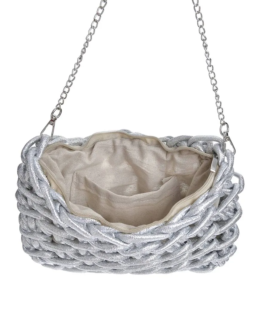 ΤΣΑΝΤΑΚΙ ΥΦΑΣΜΑΤΙΝΟ ΣΕ ΑΣΗΜΙ ΧΡΩΜΑ (100% POLYESTER)