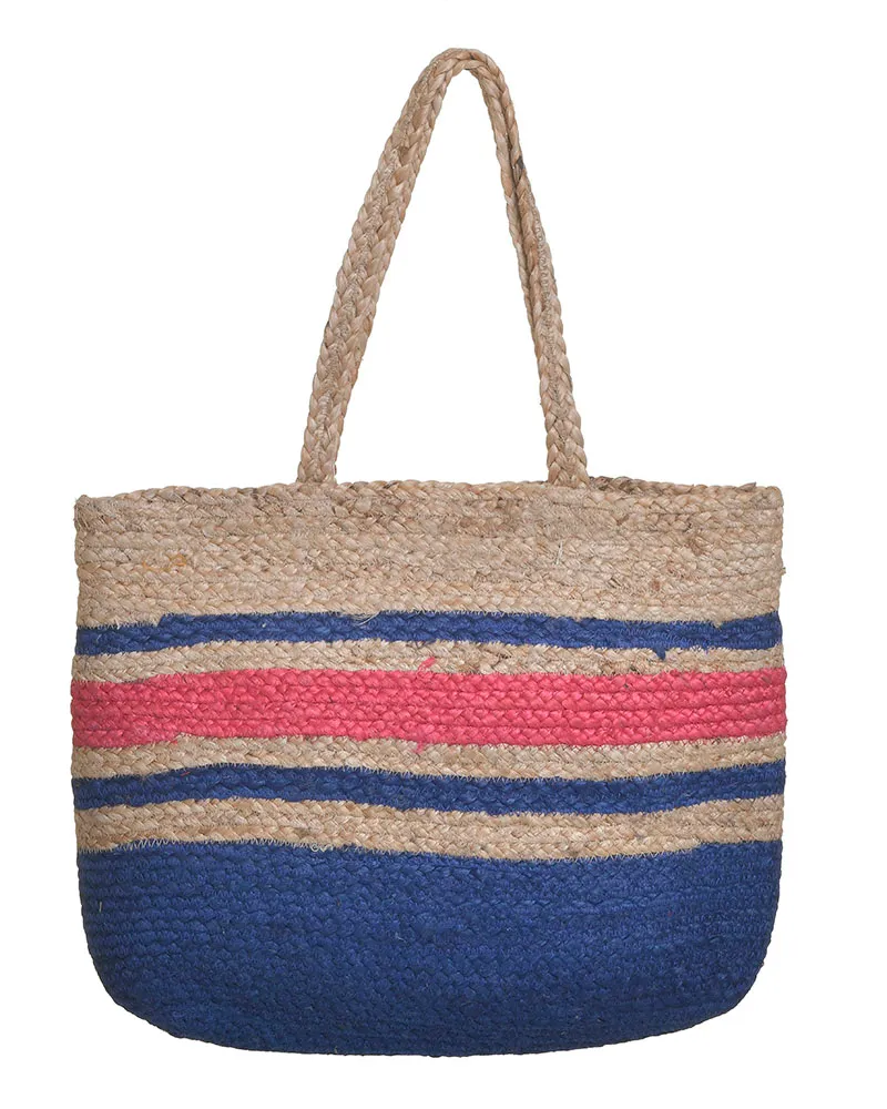 ΤΣΑΝΤΑ ΨΑΘΙΝΗ ΜΕ ΜΠΛΕ/ΦΟΥΞ ΡΙΓΕΣ (100%JUTE) 45X15X30/60 ΤΣΑΝΤΑ ΨΑΘΙΝΗ ΜΕ ΜΠΛΕ/ΦΟΥΞ ΡΙΓΕΣ (100%JUTE) 45X15X30/60