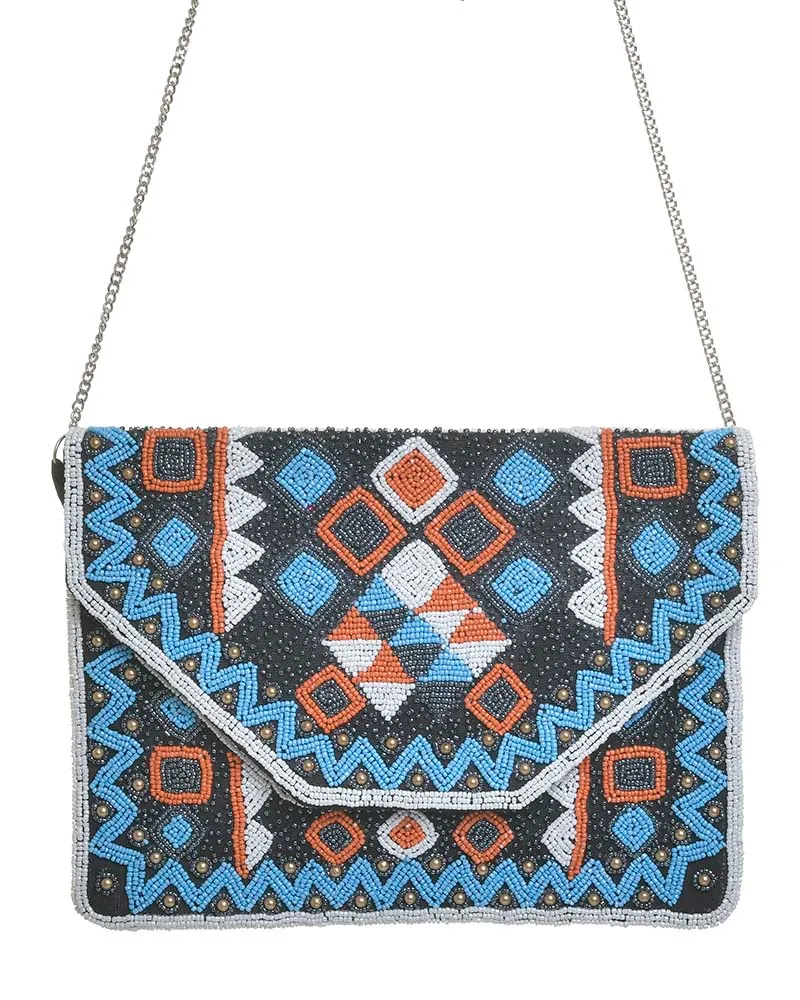 ΤΣΑΝΤΑΚΙ ΥΦΑΣΜΑΤΙΝΟ ΜΑΥΡΟ ΜΕ ΠΟΛΥΧΡΩΜΕΣ ΧΑΝΤΡΕΣ (100% POLYESTER) 30X1X20/68