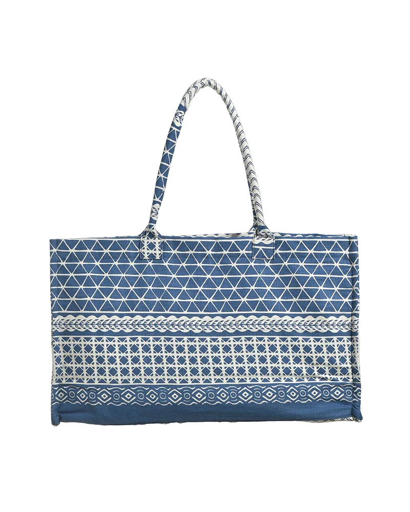 ΤΣΑΝΤΑ ΥΦΑΣΜΑΤΙΝH ΣΕ ΜΠΛΕ/ΛΕΥΚΟ ΧΡΩΜΑ (50%COTTON 50% POLYESTER) ΤΣΑΝΤΑ ΥΦΑΣΜΑΤΙΝH ΣΕ ΜΠΛΕ/ΛΕΥΚΟ ΧΡΩΜΑ (50%COTTON 50% POLYESTER)