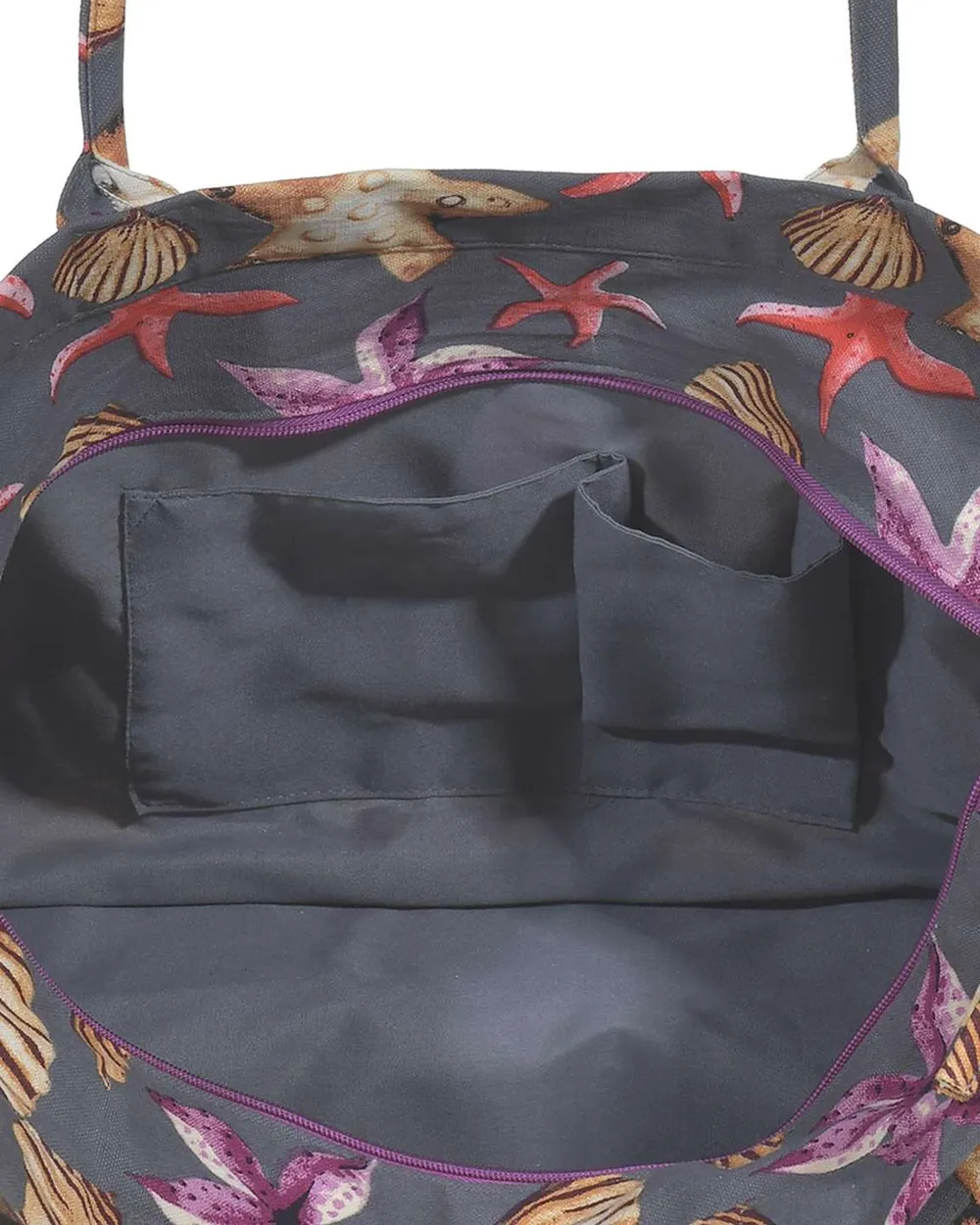 ΤΣΑΝΤΑ ΥΦΑΣΜΑΤΙΝH ΣΕ ΓΚΡΙ ΧΡΩΜΑ ΜΕ ΚΟΧΥΛΙΑ (50%COTTON 50% POLYESTER)