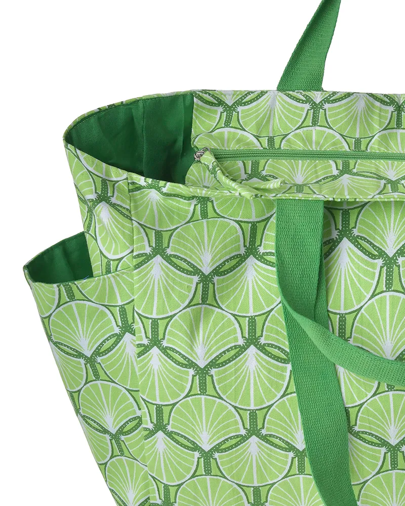 ΤΣΑΝΤΑ ΥΦΑΣΜΑΤΙΝH ΠΡΑΣΙΝΗ 48X38X18 (50% COTTON 50% POLYESTER)