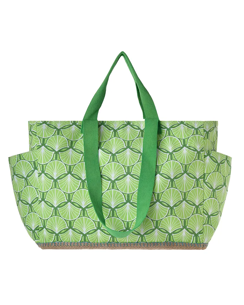 ΤΣΑΝΤΑ ΥΦΑΣΜΑΤΙΝH ΠΡΑΣΙΝΗ 48X38X18 (50% COTTON 50% POLYESTER)